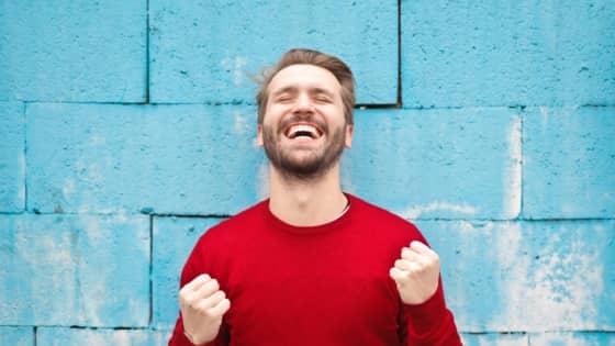 excited man