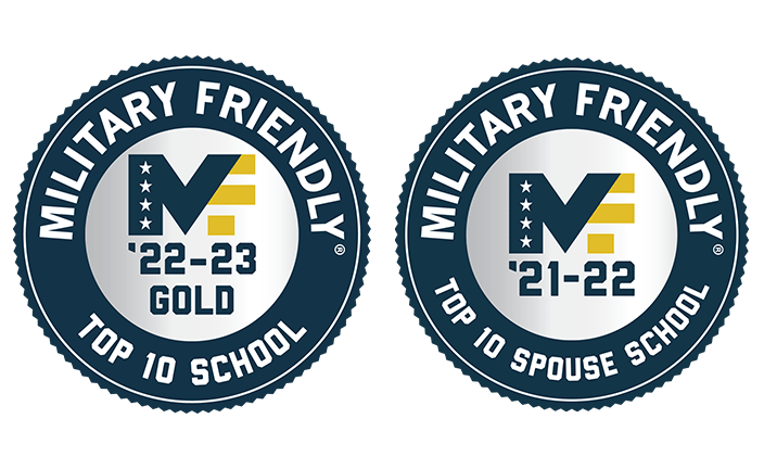 Military Friendly Seals. Top 10 and Spouse.
