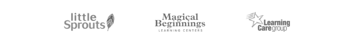 Little Sprouts, Magical Beginnings & Learning Care logos.