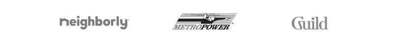 Neighborly, Guild & Metro Power logos.